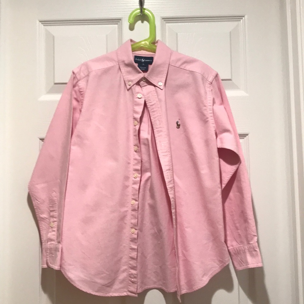 RALPH LAUREN BOYS DRESSY PINK BUTTON DOWN